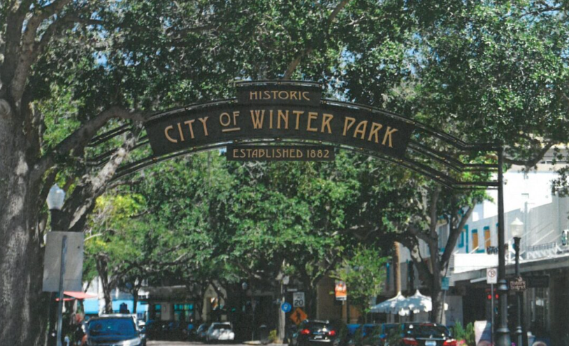 City of Winter Park entrance arch